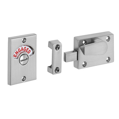 Access Hardware Bathroom Indicator Bolt Latch, Satin Silver - T210SZ SATIN NICKEL