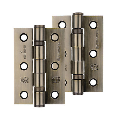 Eurospec 3 Inch Fire Rated Grade 7 CE Bearing Hinges, Antique Brass - HIN1322/7AB (sold in pairs) 3 INCH - ANTIQUE BRASS