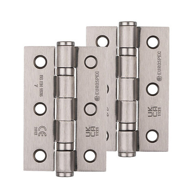 Eurospec 3 Inch Fire Rated Grade 7 CE Bearing Hinges, Satin Nickel - HIN1322/7SN (sold in pairs) 3 INCH - SATIN NICKEL