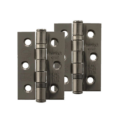 Atlantic Grade 7 Fire Rated 3 Inch Solid Steel Ball Bearing Hinges, Black Nickel - A2H322BN (sold in pairs) BLACK NICKEL
