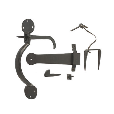 Frelan Hardware Valley Forge Suffolk Latch (200mm x 30mm), Black - VFB31 BLACK