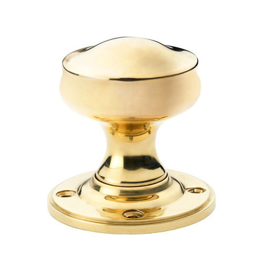 Alexander & Wilks Harris Mortice Door Knob, Unlacquered Brass - AW301-50-UB (sold in pairs) UNLACQUERED BRASS
