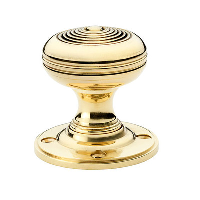 Alexander & Wilks Christoph Mortice Door Knob, Unlacquered Brass - AW303-50-UB (sold in pairs) UNLACQUERED BRASS