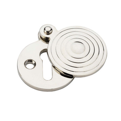 Alexander & Wilks Standard Profile Round Escutcheon with Christoph Design Cover, Polished Nickel - AW382-PN POLISHED NICKEL