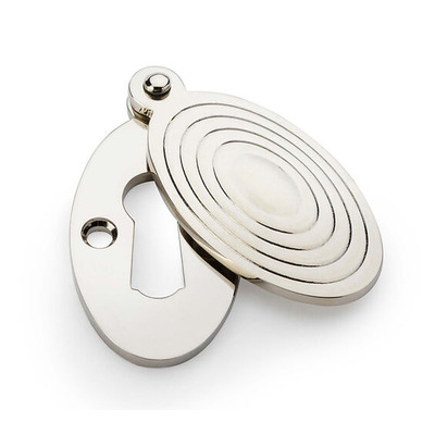 Alexander & Wilks Standard Profile Ellipse Escutcheon with Christoph Design Cover, Polished Nickel - AW385-PN POLISHED NICKEL