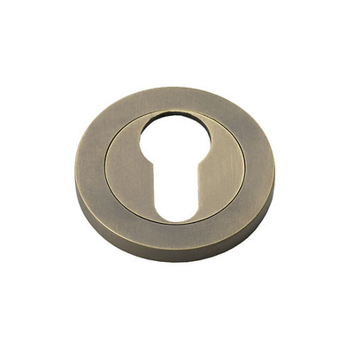 Alexander & Wilks Euro Profile Concealed Fix Escutcheon, Italian Brass - AW390IB ITALIAN BRASS - EURO PROFILE (CYLINDER HOLE)