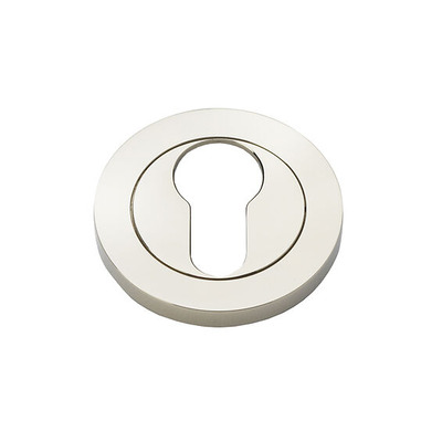 Alexander & Wilks Euro Profile Concealed Fix Escutcheon, Polished Nickel PVD - AW390PNPVD POLISHED NICKEL PVD - EURO PROFILE (CYLINDER HOLE)