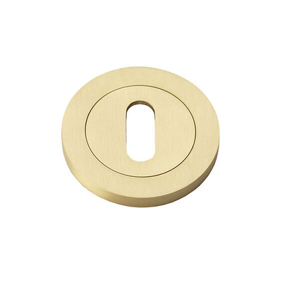 Alexander & Wilks Standard Profile Concealed Fix Escutcheon, Satin Brass - AW391SB SATIN BRASS - STANDARD PROFILE (KEY HOLE)