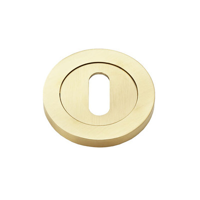 Alexander & Wilks Standard Profile Concealed Fix Escutcheon, Satin Brass PVD - AW391SBPVD SATIN BRASS PVD - STANDARD PROFILE (KEY HOLE)