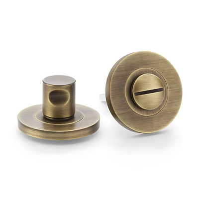 Alexander & Wilks Plain Bathroom Turn & Release, Antique Brass - AW791AB ANTIQUE BRASS
