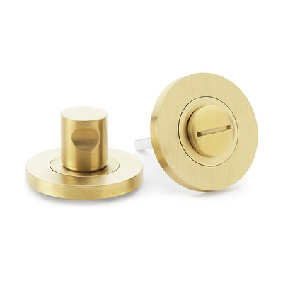Alexander & Wilks Plain Bathroom Turn & Release, Satin Brass PVD - AW791SBPVD SATIN BRASS PVD