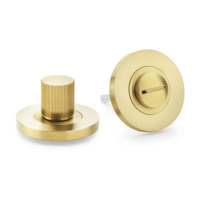 Alexander & Wilks Reeded Bathroom Turn & Release, Satin Brass PVD - AW792SBPVD SATIN BRASS PVD