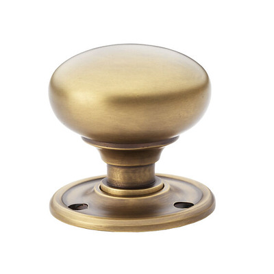 Alexander & Wilks Kershaw Rim/Mortice Door Knobs, Antique Brass - AW300-AB (sold in pairs) ANTIQUE BRASS - 51mm