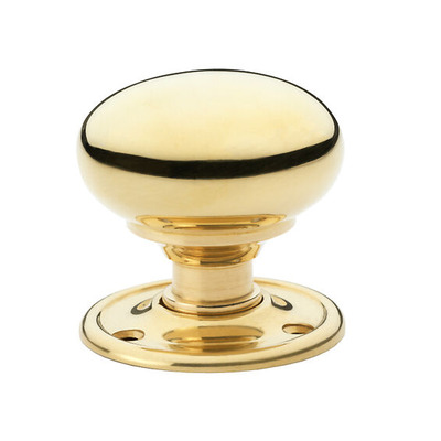 Alexander & Wilks Kershaw Rim/Mortice Door Knobs, Unlacquered Brass - AW300-PBU (sold in pairs) UNLACQUERED BRASS - 41mm