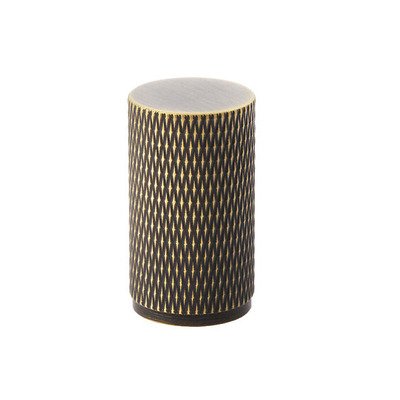 Alexander & Wilks Brunel Knurled Cupboard Knob (20mm OR 35mm), Antique Brass - AW800-20-AB ANTIQUE BRASS - 35mm