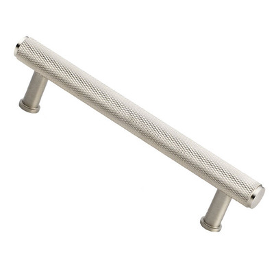 Alexander & Wilks Crispin Knurled T-bar Cupboard Pull Handle (128mm, 160mm OR 224mm c/c), Satin Nickel - AW809-SN SATIN NICKEL PVD - 224mm c/c