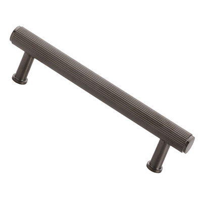 Alexander & Wilks Crispin Reeded T-Bar Cupboard Pull Handle (128mm, 160mm OR 224mm c/c), Dark Bronze PVD - AW809R-DBZPVD DARK BRONZE - 160mm c/c