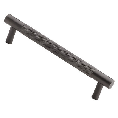 Alexander & Wilks Brunel Knurled T-Bar Cupboard Pull Handle (96mm - 448mm c/c), Dark Bronze PVD - AW810-DBZPVD DARK BRONZE PVD - 448mm c/c