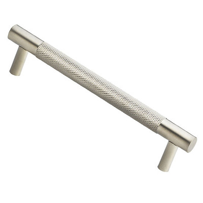 Alexander & Wilks Brunel Knurled T-Bar Cupboard Pull Handle (96mm - 448mm c/c), Satin Nickel - AW810-SN SATIN NICKEL - 96mm c/c