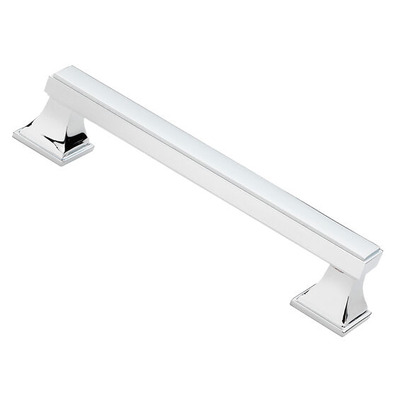Alexander & Wilks Jesper Square Cupboard Pull Handle (128mm, 160mm OR 224mm c/c), Polished Chrome - AW813-PC POLISHED CHROME - 160mm c/c