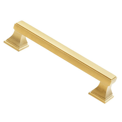 Alexander & Wilks Jesper Square Cupboard Pull Handle (128mm, 160mm OR 224mm c/c), Satin Brass PVD - AW813-SBPVD SATIN BRASS PVD - 160mm c/c