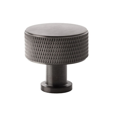 Alexander & Wilks Lucia Knurled Cupboard Knob (29mm OR 35mm), Dark Bronze PVD -AW807K-DBZPVD DARK BRONZE PVD - 35mm