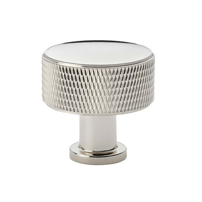Alexander & Wilks Lucia Knurled Cupboard Knob (29mm OR 35mm), Polished Nickel - AW807K-PN POLISHED NICKEL - 35mm