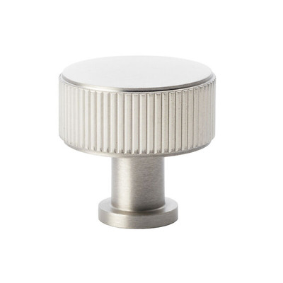 Alexander & Wilks Lucia Reeded Cupboard Knob (29mm OR 35mm), Satin Nickel - AW807R-SN SATIN NICKEL - 29mm