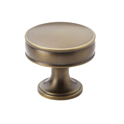Alexander & Wilks Lynd Cupboard Knob (32mm OR 38mm), Antique Brass - AW808-AB ANTIQUE BRASS - 38mm