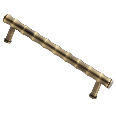 Alexander & Wilks Crispin Bamboo T-Bar Cupboard Pull Handle (128mm, 160mm OR 224mm c/c), Antique Brass - AW809B-AB ANTIQUE BRASS - 160mm c/c