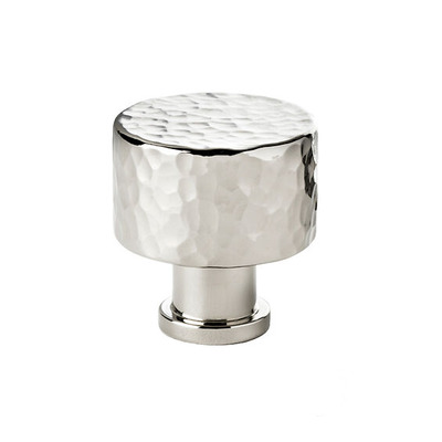 Alexander & Wilks Leila Hammered Cupboard Knob (30mm OR 35mm), Polished Nickel - AW816-PN POLISHED NICKEL - 35mm