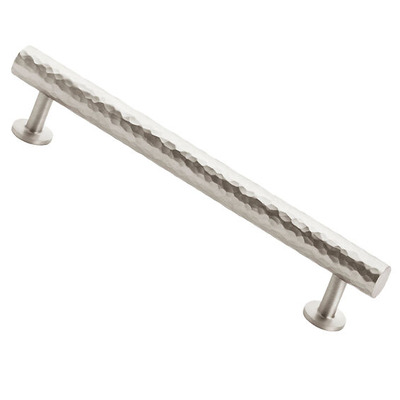 Alexander & Wilks Leila Hammered T-Bar Cupboard Pull Handle (160mm c/c), Satin Nickel - AW817-160-SN SATIN NICKEL - 160mm c/c