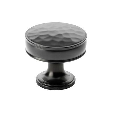Alexander & Wilks Lynd Hammered Cupboard Knob (32mm OR 38mm), Dark Bronze - AW818-DBZ DARK BRONZE - 38mm