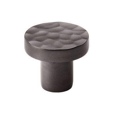 Alexander & Wilks Hanover Hammered Cupboard Knob (30mm OR 38mm), Dark Bronze - AW820-DBZ DARK BRONZE - 38mm