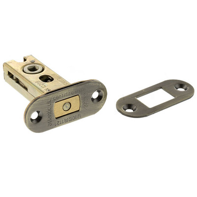 Atlantic Hardware 2.5 OR 3 Inch Bolt Through Tubular Radius Deadbolt, Antique Brass - ADBRCE25AB 78mm (3 INCH) - ANTIQUE BRASS