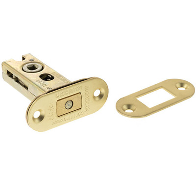 Atlantic Hardware 2.5 OR 3 Inch Bolt Through Tubular Radius Deadbolt, Satin Brass - ADBRCE25SB 64mm (2.5 INCH) - SATIN BRASS