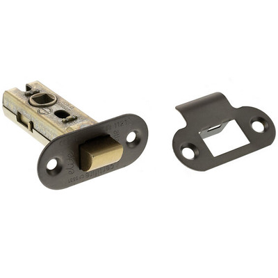 Atlantic Hardware 2.5 OR 3 Inch Radius Tubular Latches (Bolt Through), Matt Black Nickel - ALRCE25MBN 64mm (2.5 INCH) MATT GUN METAL