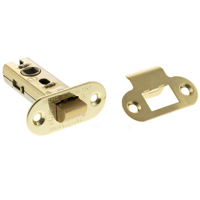 Atlantic Hardware 2.5 OR 3 Inch Radius Tubular Latches (Bolt Through), Polished Brass - ALRCE25PB 64mm (2.5 INCH) POLISHED BRASS
