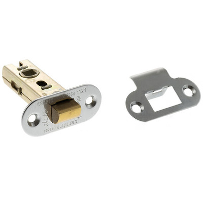 Atlantic Hardware 2.5 OR 3 Inch Radius Tubular Latches (Bolt Through), Polished Chrome - ALRCE25PC 76mm (3 INCH) POLISHED CHROME