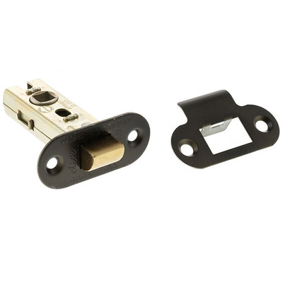 Atlantic Hardware 2.5 OR 3 Inch Radius Tubular Latches (Bolt Through), Urban Dark Bronze - ALRCE25UDB 76mm (3 INCH) URBAN DARK BRONZE