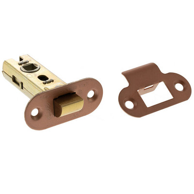Atlantic Hardware 2.5 OR 3 Inch Radius Tubular Latches (Bolt Through), Urban Satin Copper - ALRCE25USC 76mm (3 INCH) URBAN SATIN COPPER