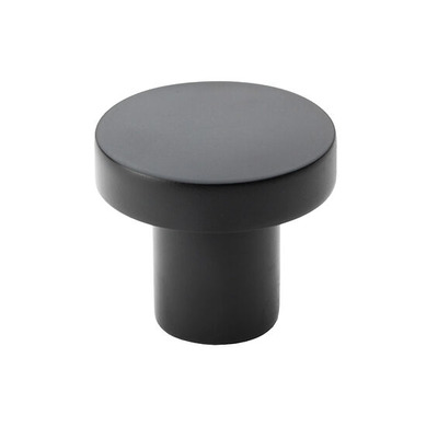 Alexander & Wilks Hanover Plain Cupboard Knob (30mm OR 38mm), Black - AW821-30-BL BLACK - 30mm