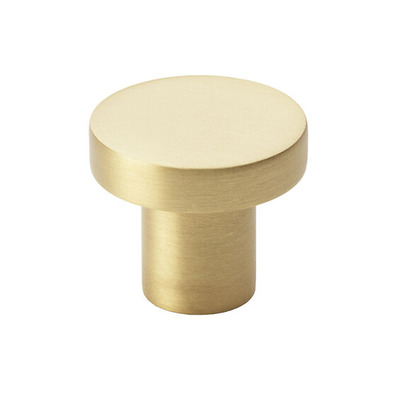 Alexander & Wilks Hanover Plain Cupboard Knob (30mm OR 38mm), Satin Brass - AW821-30-SB SATIN BRASS - 38mm