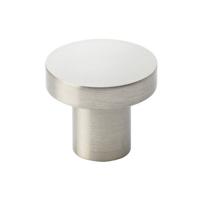 Alexander & Wilks Hanover Plain Cupboard Knob (30mm OR 38mm), Satin Nickel - AW821-30-SN SATIN NICKEL - 38mm