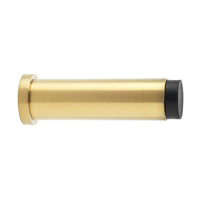 Alexander & Wilks Architectural Heavyweight Plain Projection Cylinder Door Stop, Satin Brass PVD - AW601-75-SBPVD SATIN BRASS PVD