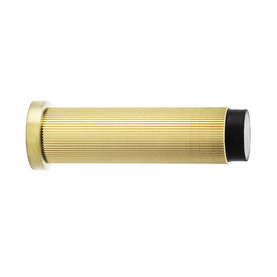 Alexander & Wilks Architectural Heavyweight Reeded Projection Door Stop, Satin Brass PVD - AW602-75-SBPVD SATIN BRASS PVD