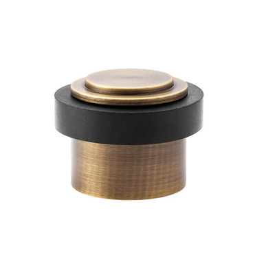 Alexander & Wilks Architectural Heavyweight Plain Floor Mounted Door Stop, Antique Brass - AW603AB ANTIQUE BRASS