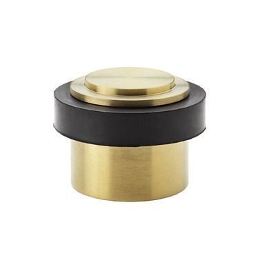Alexander & Wilks Architectural Heavyweight Plain Floor Mounted Door Stop, Satin Brass PVD - AW603SBPVD SATIN BRASS PVD