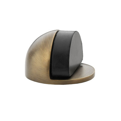 Alexander & Wilks Shield Floor Mounted Door Stop, Antique Brass - AW631AB ANTIQUE BRASS