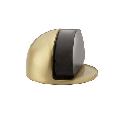 Alexander & Wilks Shield Floor Mounted Door Stop, Satin Brass - AW631SB SATIN BRASS